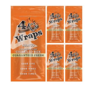 4ks Wraps Mango 4 Cigar Wraps/5CT
