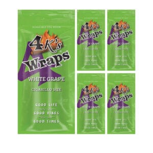 4ks Wraps White Grape 4 Cigar Wraps/5CT