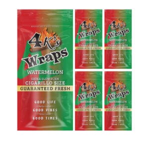 4ks Wraps Watermelon 4 Cigar Wraps/5CT