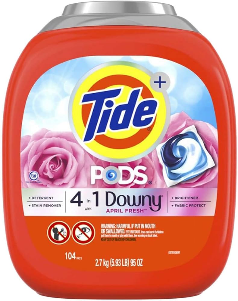 Tide Pods With Downy April Fresh 104 Pacs / 1CT