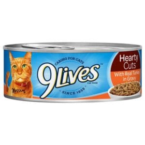 9 Lives Hearty Cuts With Real Turkey In Gravy 5.5OZ/1Can