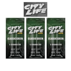 City Life Classic Green 5 Cigar/ 3CT