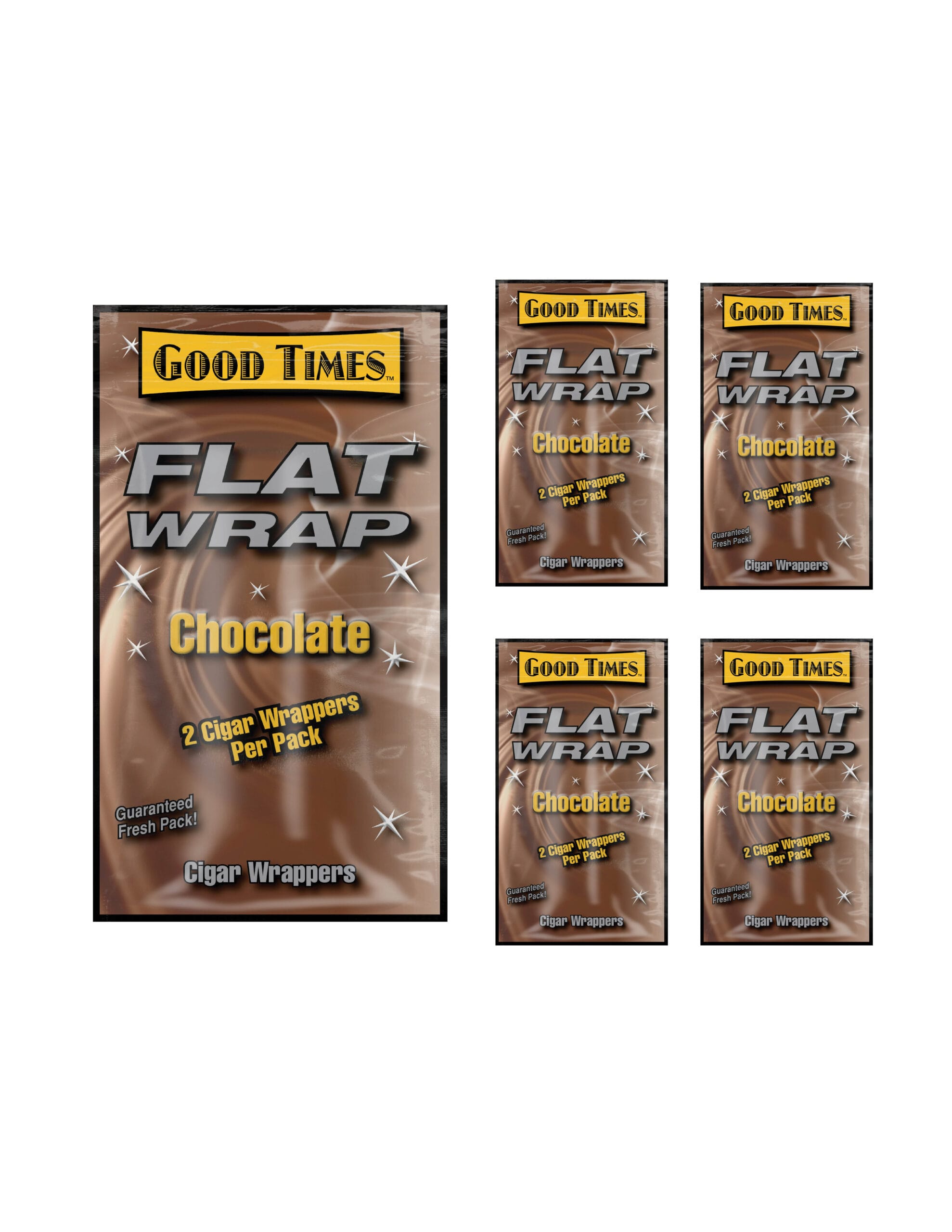 Flat Wraps Chocolate 2 Cigar Wraps/5CT