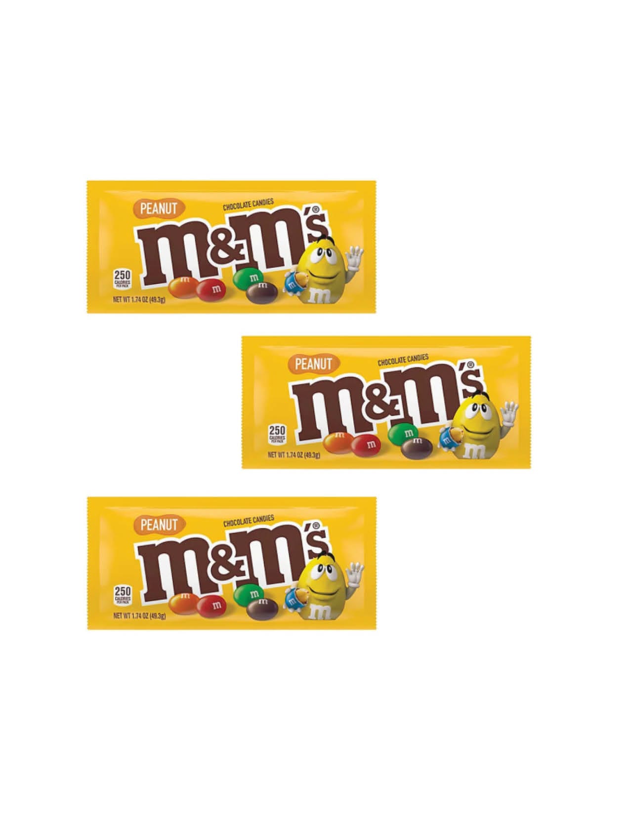 M&M Peanut 1.74OZ / 3CT