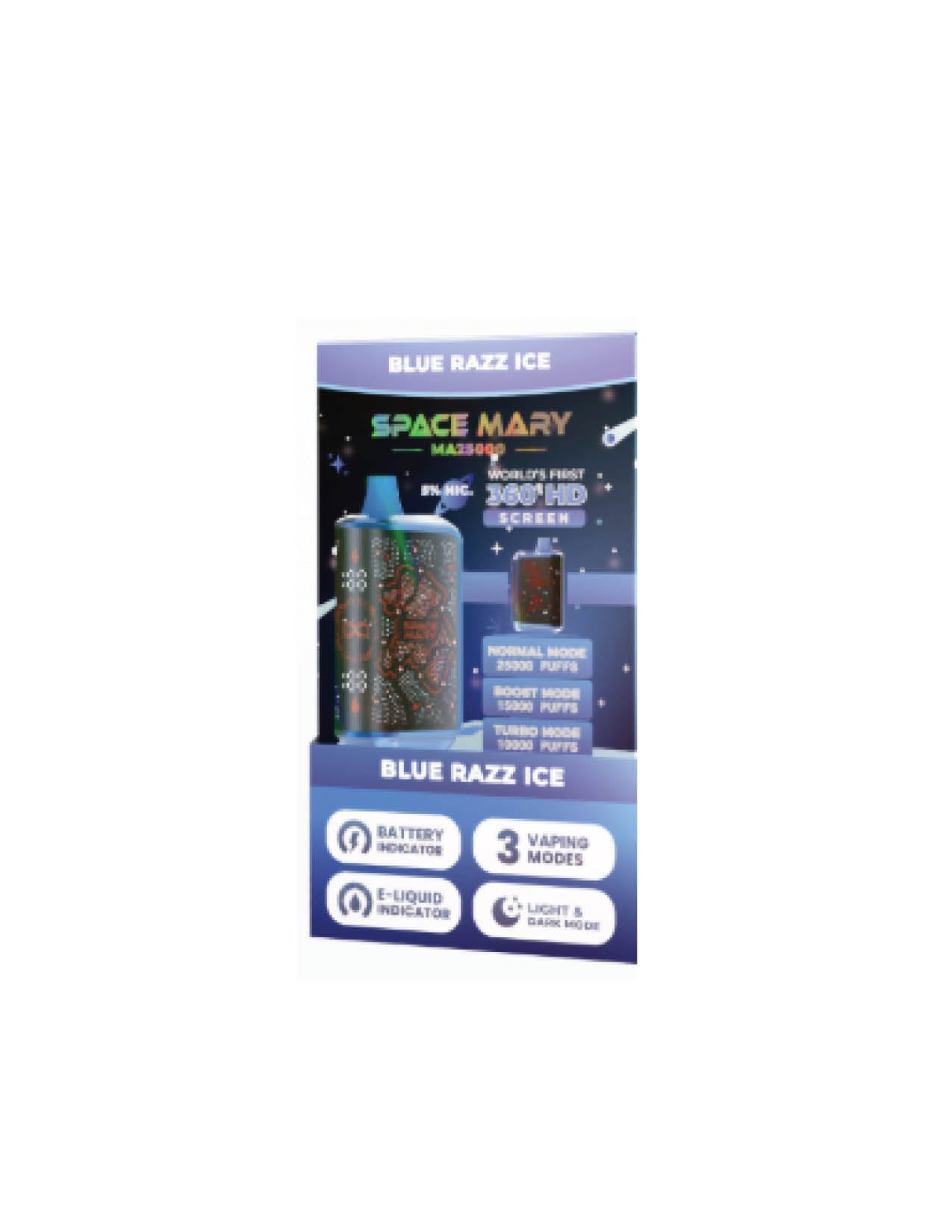 Space Mary MA25000 Blue Razz Ice