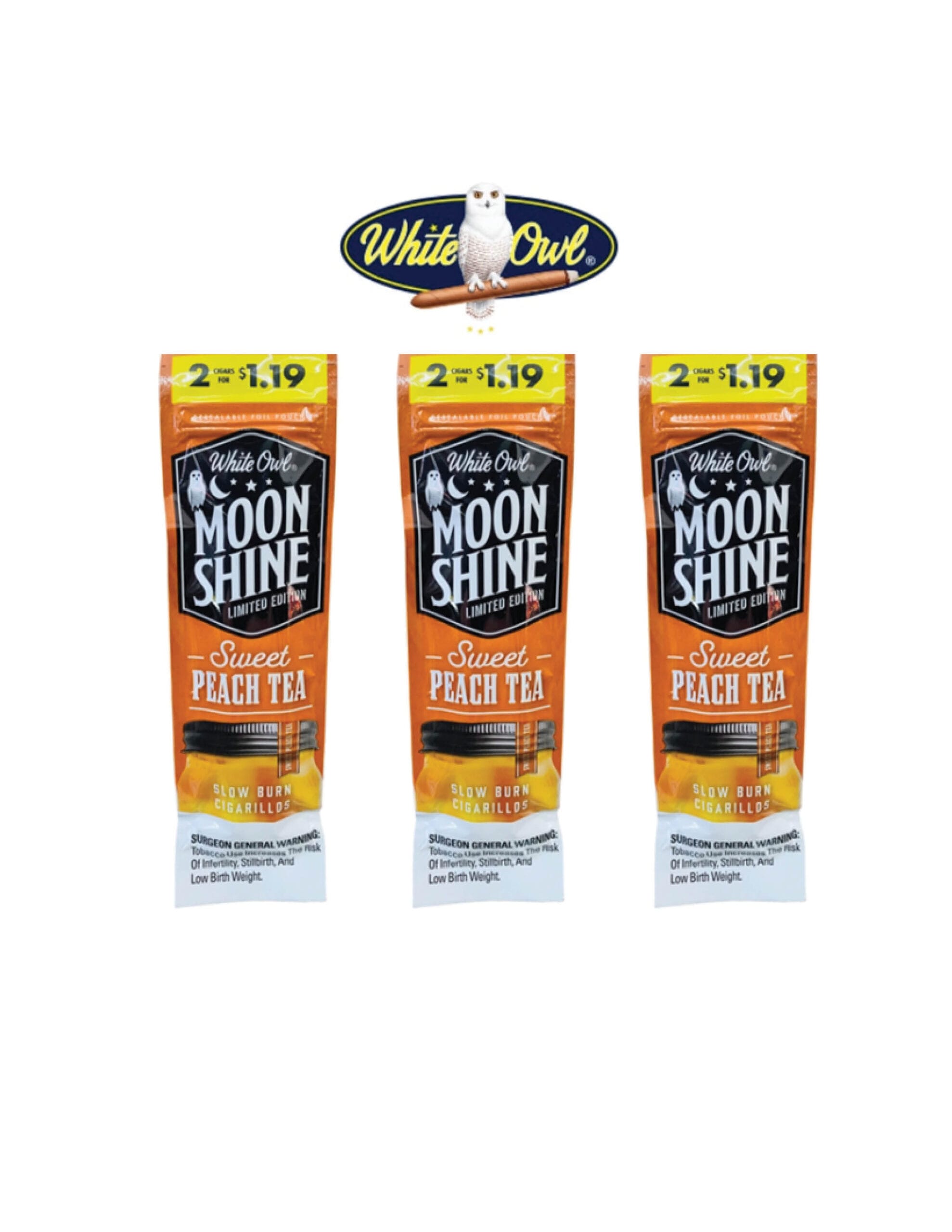 White Owl Moon Shine Peach Tea 2 Cigar/ 3CT