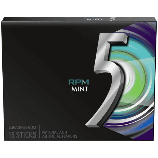 5 Gum RPM Mint 15 Sticks/1CT