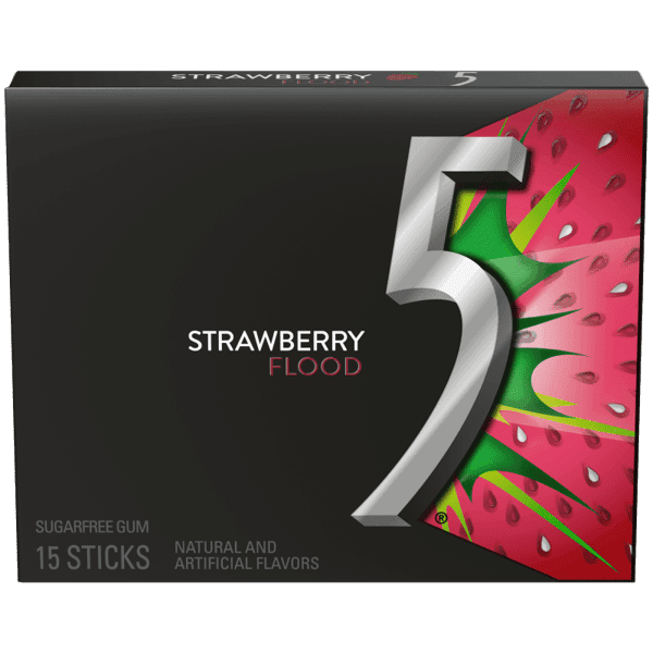 5 Gum Strawberry Flood 15 Sticks/1CT