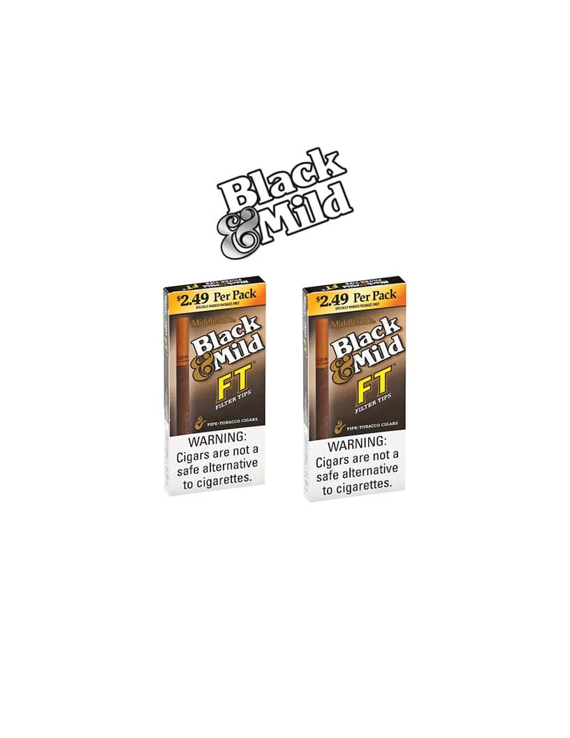 Black Mild Original Filter Tip 2.49 Pre Pack Price 5 Pack / 2CT