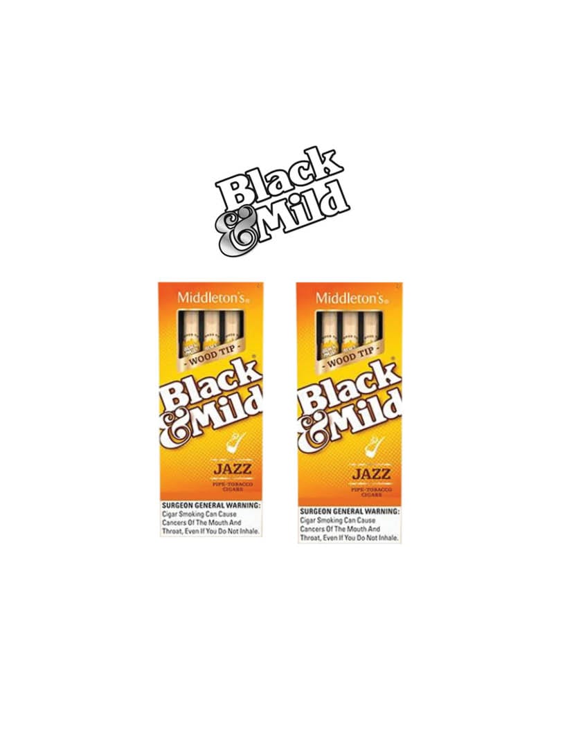 Black Mild Jazz Wood Tip 5 Pack / 2CT
