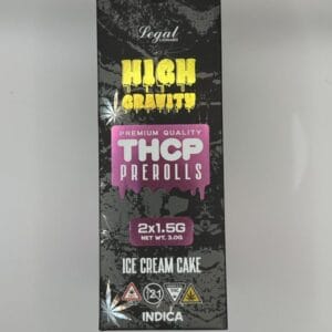 High Gravity THCP Ice Cream Cake Indica Pre-rolls 2×1.5G 1CT