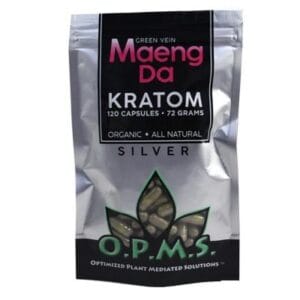 OPMS Green Maeng Da Kratom Silver 120 Capsules / 1 Pack