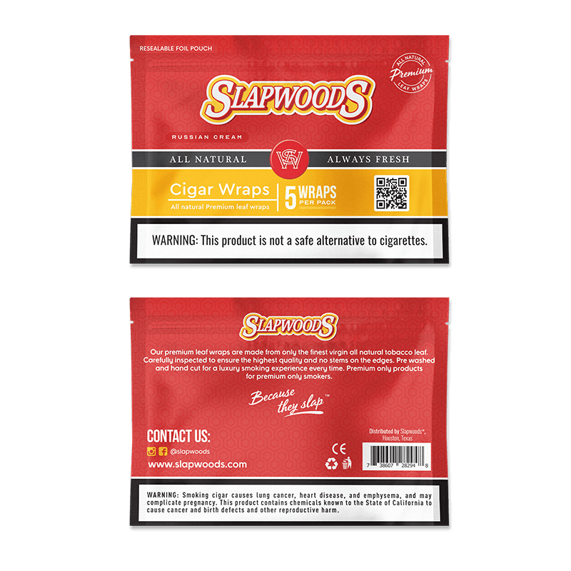 Slapwoods Russian Cream 5 Wraps Per Pack / 1CT