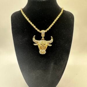 Hip Hop Charm Large With Chain 1CT