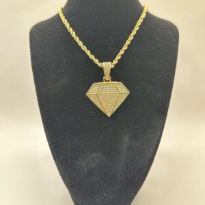 Hip Hop Charm Large With Chain 1CT