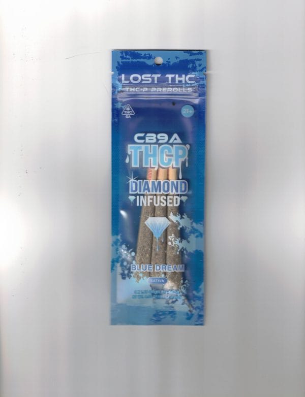 Lost Thc Blue Dream Diamond Infused CB9A/THCP 3 Pre Rolls / 1CT