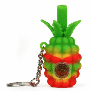 Silicone Pineapple Keychain Pipe 1CT