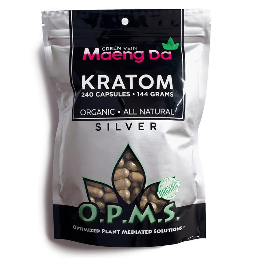 OPMS Green Maeng Da Kratom Silver 240 Capsules / 1 Pack